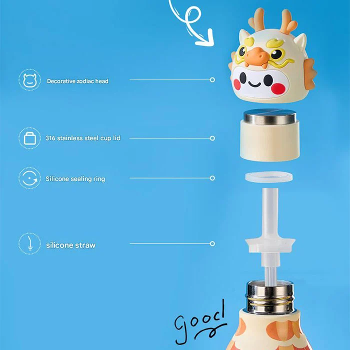 Silicone Figurine Stainless Steel Insulated Cup